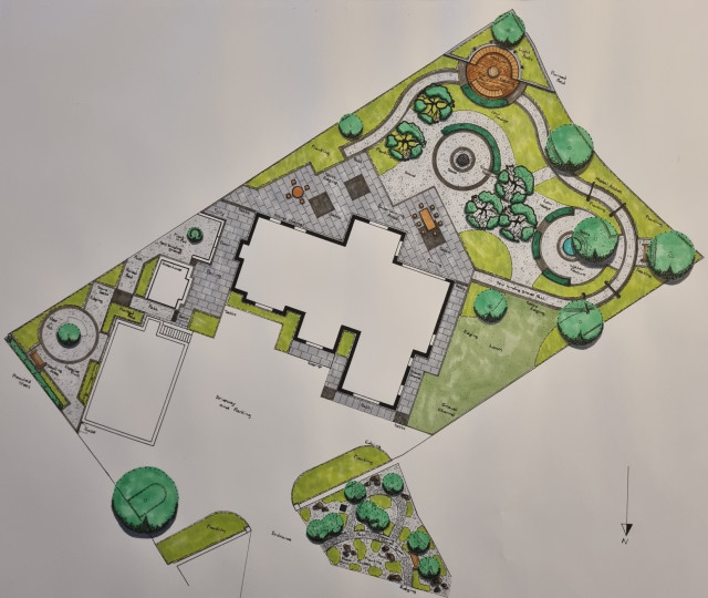contemporary family garden wanborough final design 2