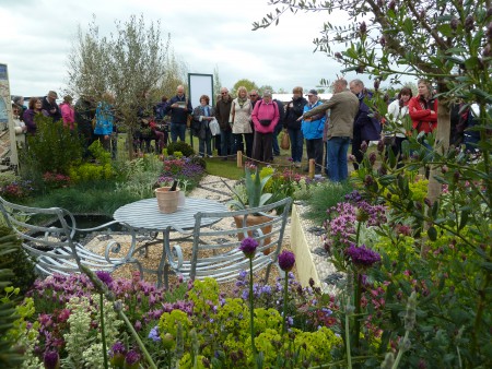 Public flock to see the garden with co designer Andrew Jordan
